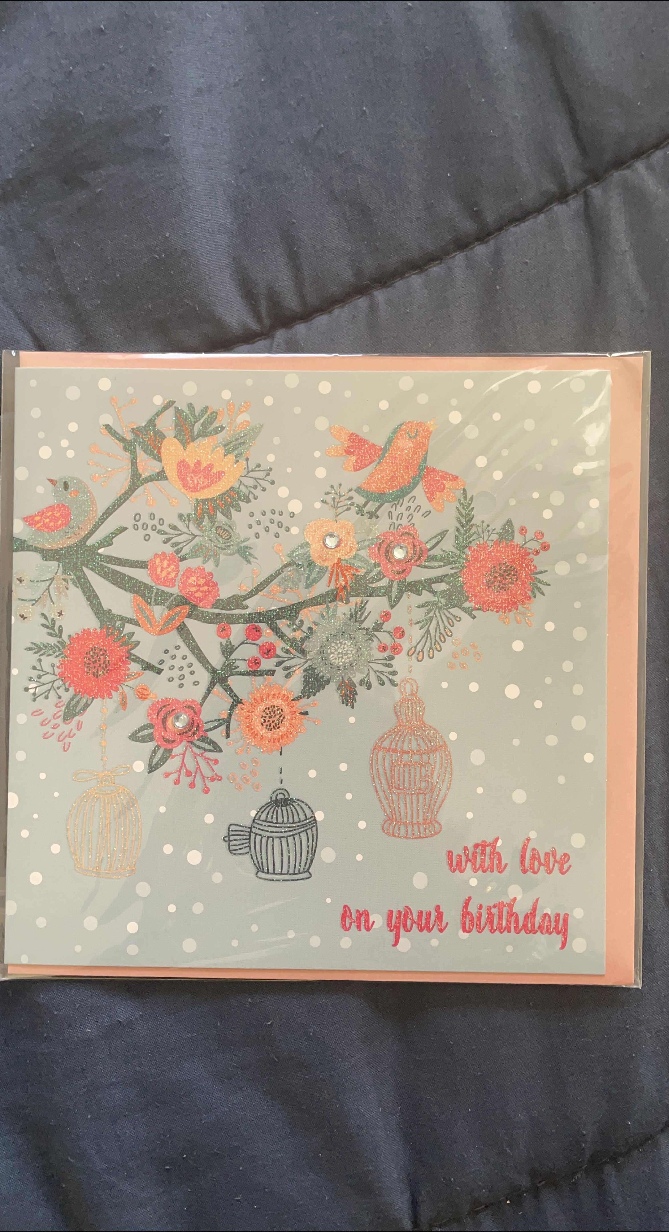 CARD ACCEPTED - Birthday Card - With Love (with envelope) thumbnail