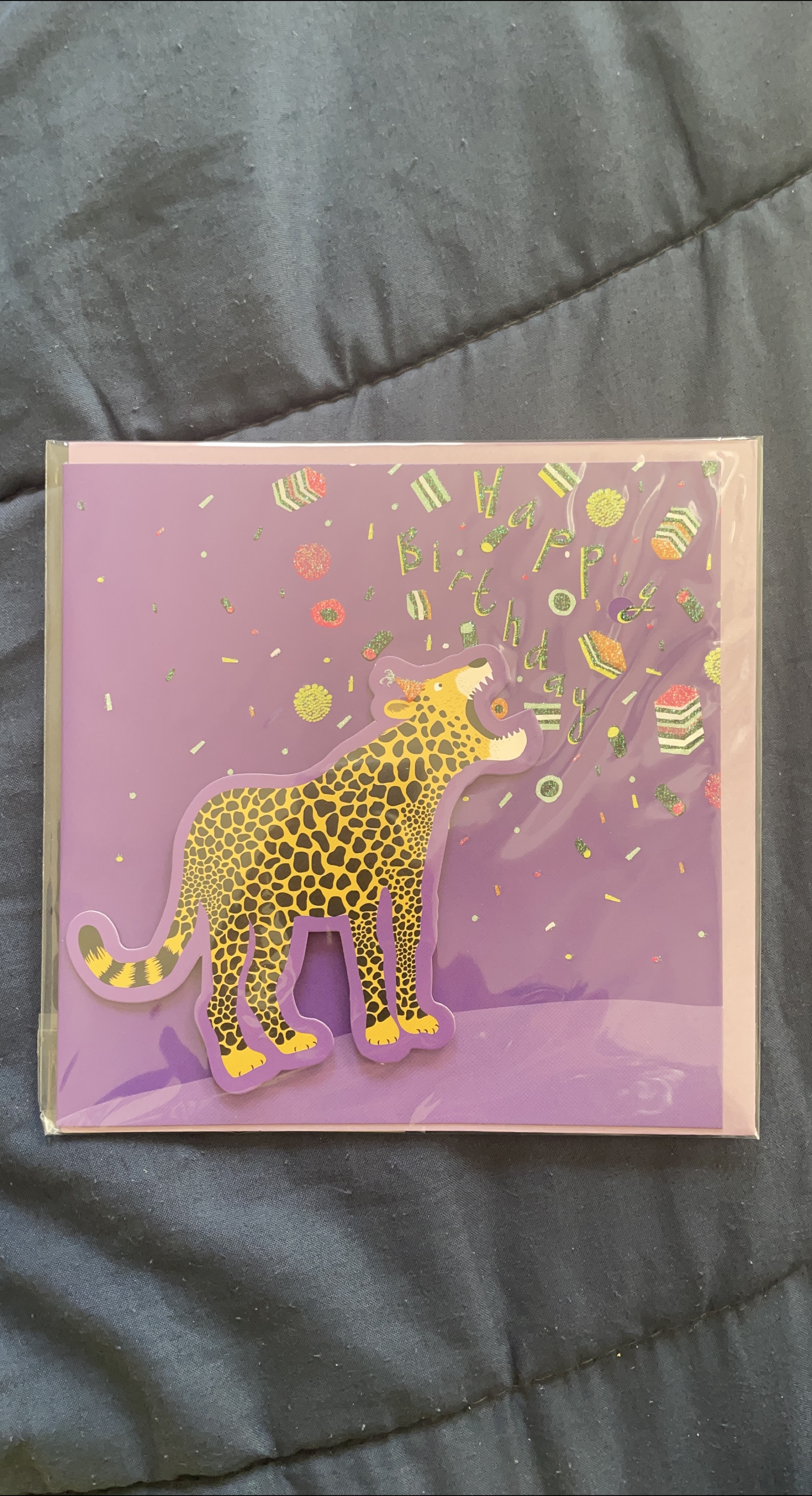 CARD ACCEPTED - Birthday Card - Jaguar (with envelope) thumbnail
