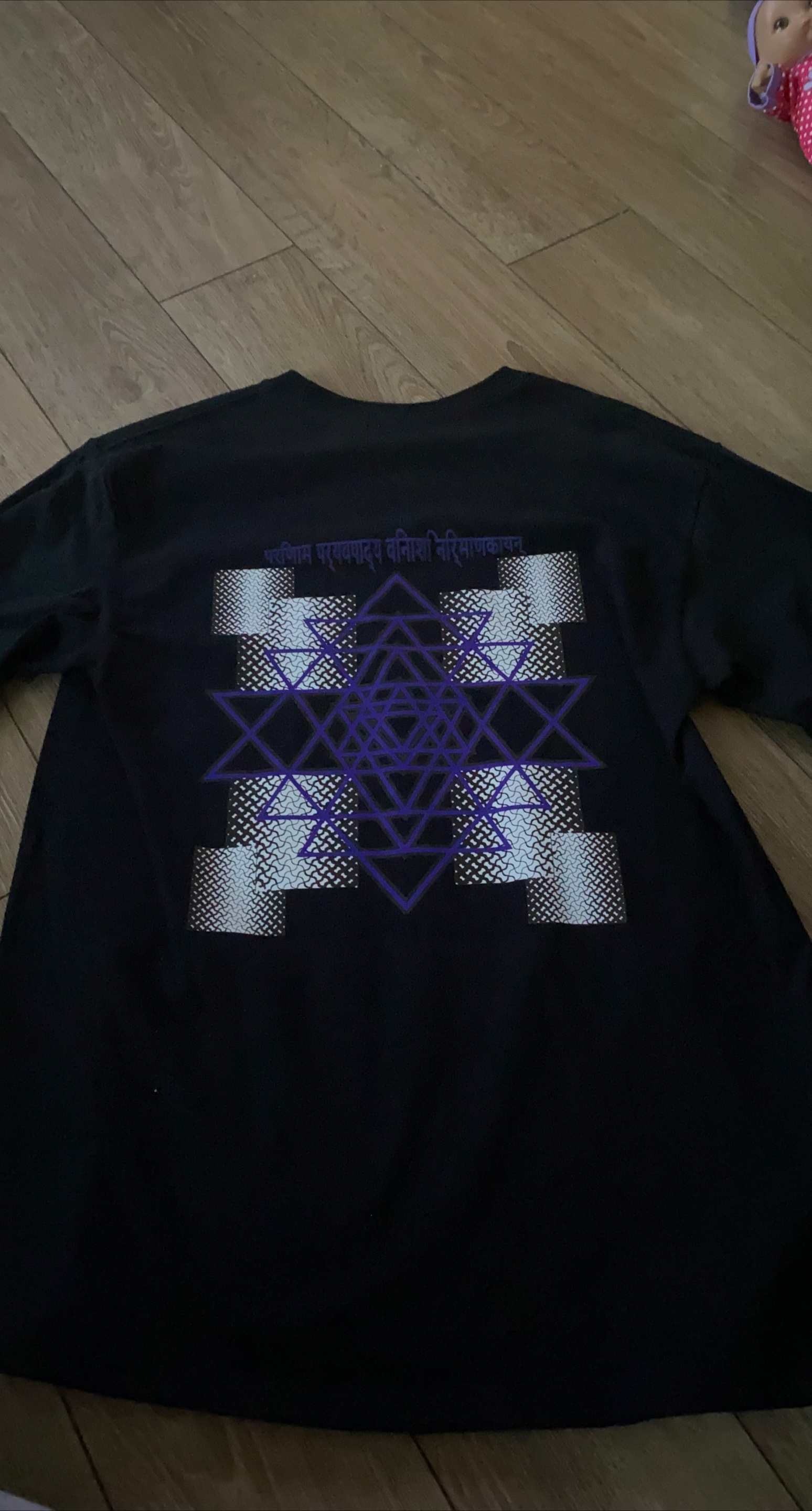 Black T-shirt with Graphic Design