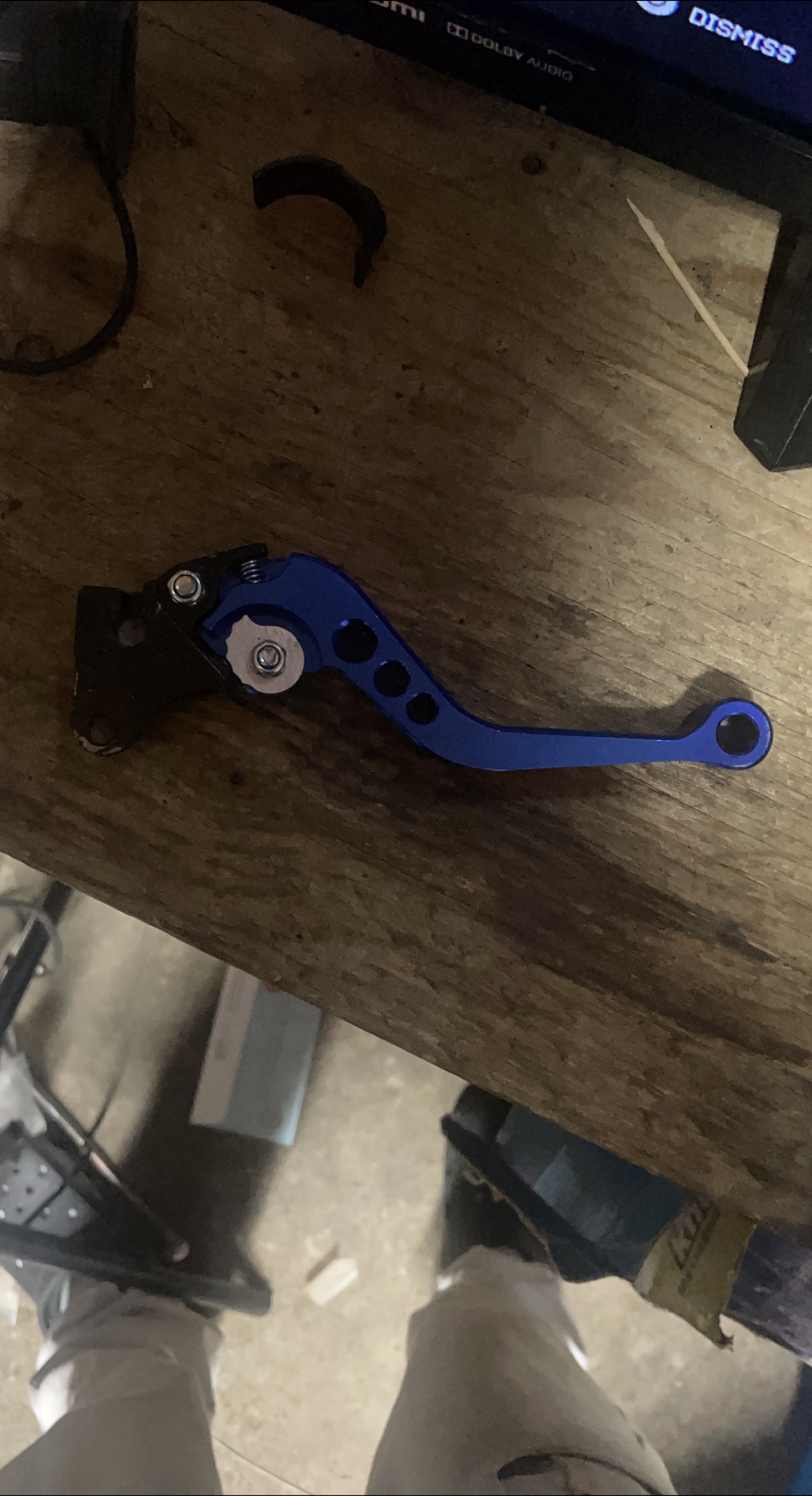 Blue Motorcycle Clutch Brake Lever thumbnail