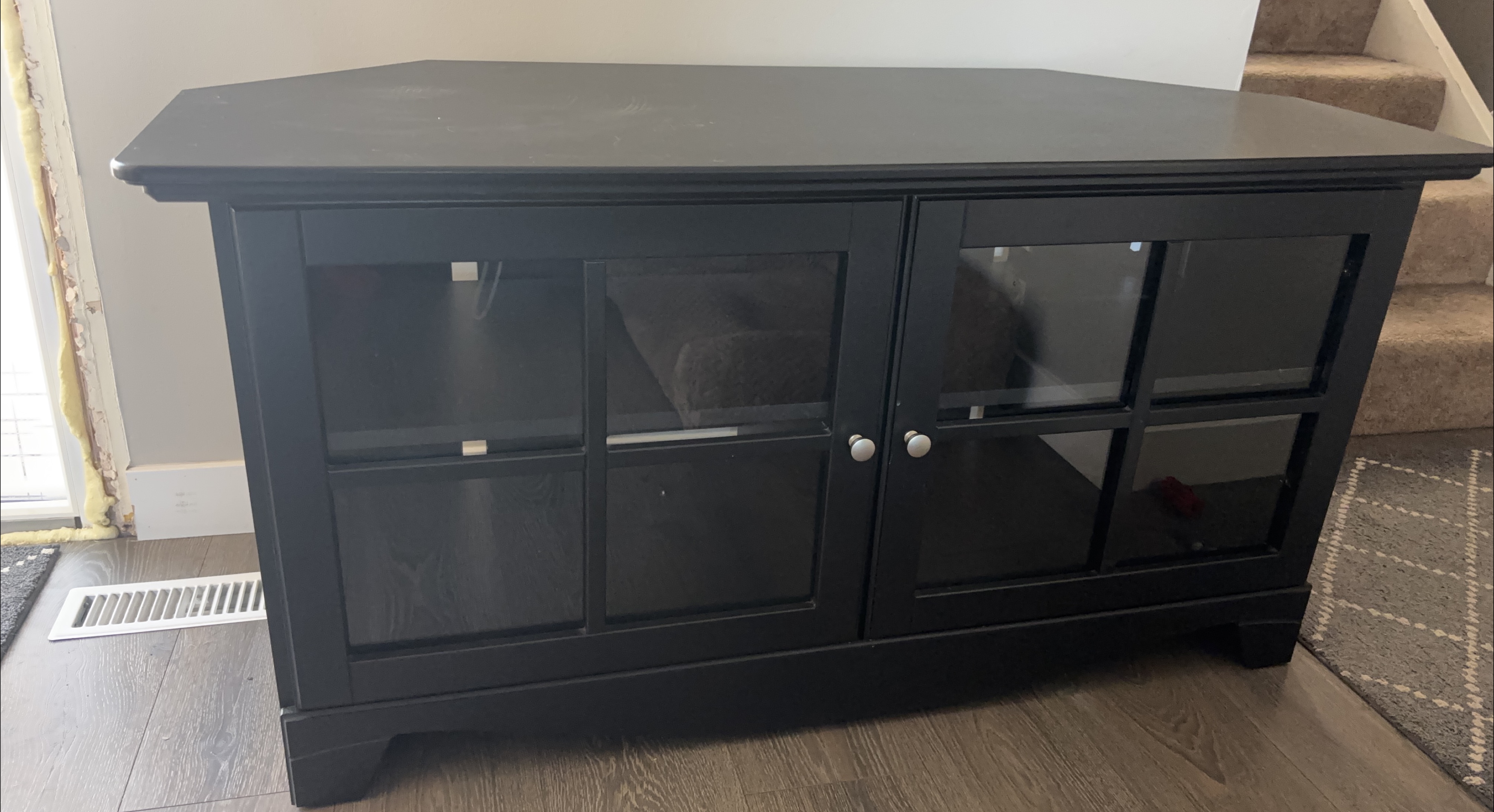 Black Corner TV Stand