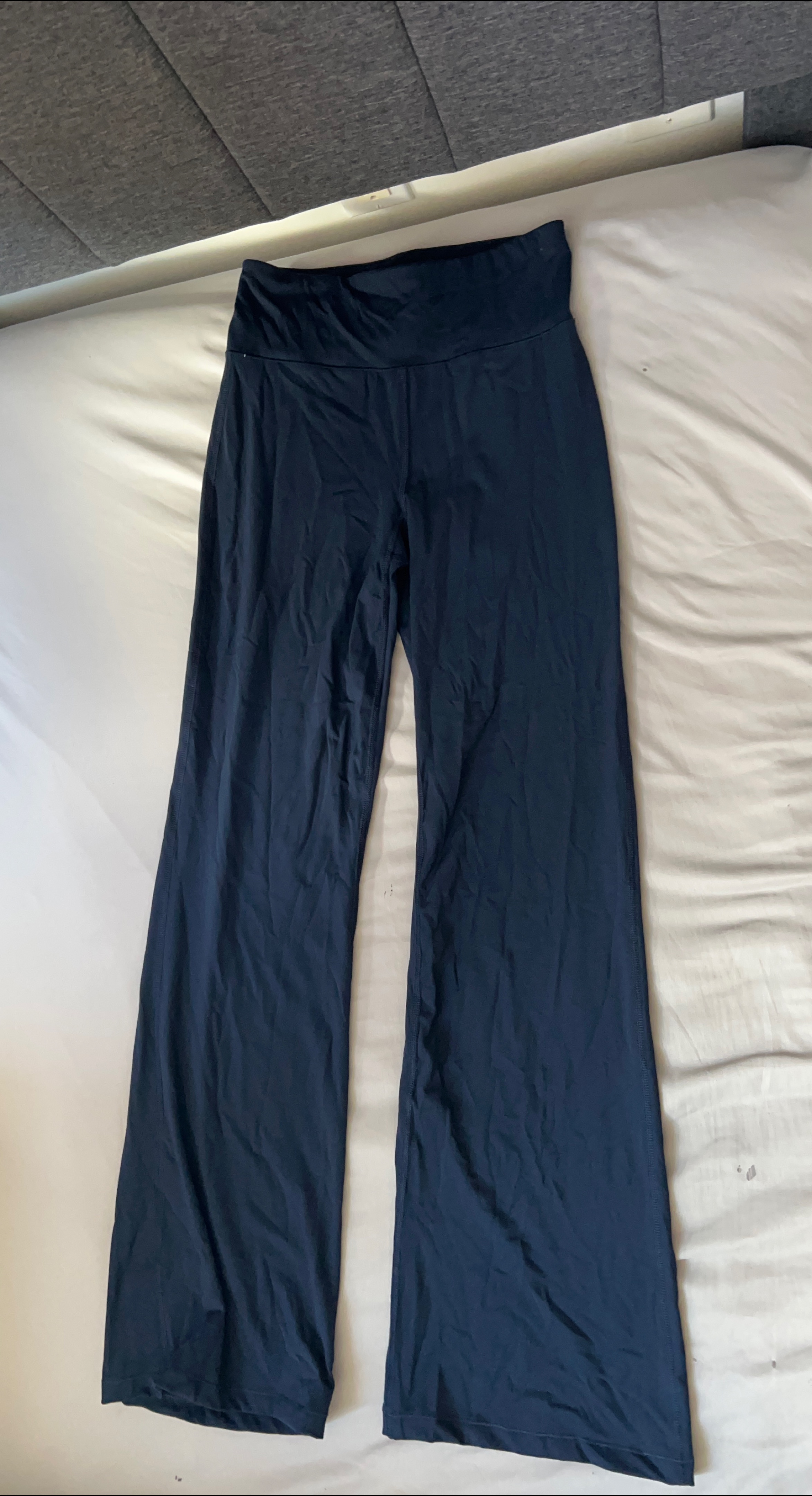 Wide Leg Yoga Pants - Navy Blue thumbnail