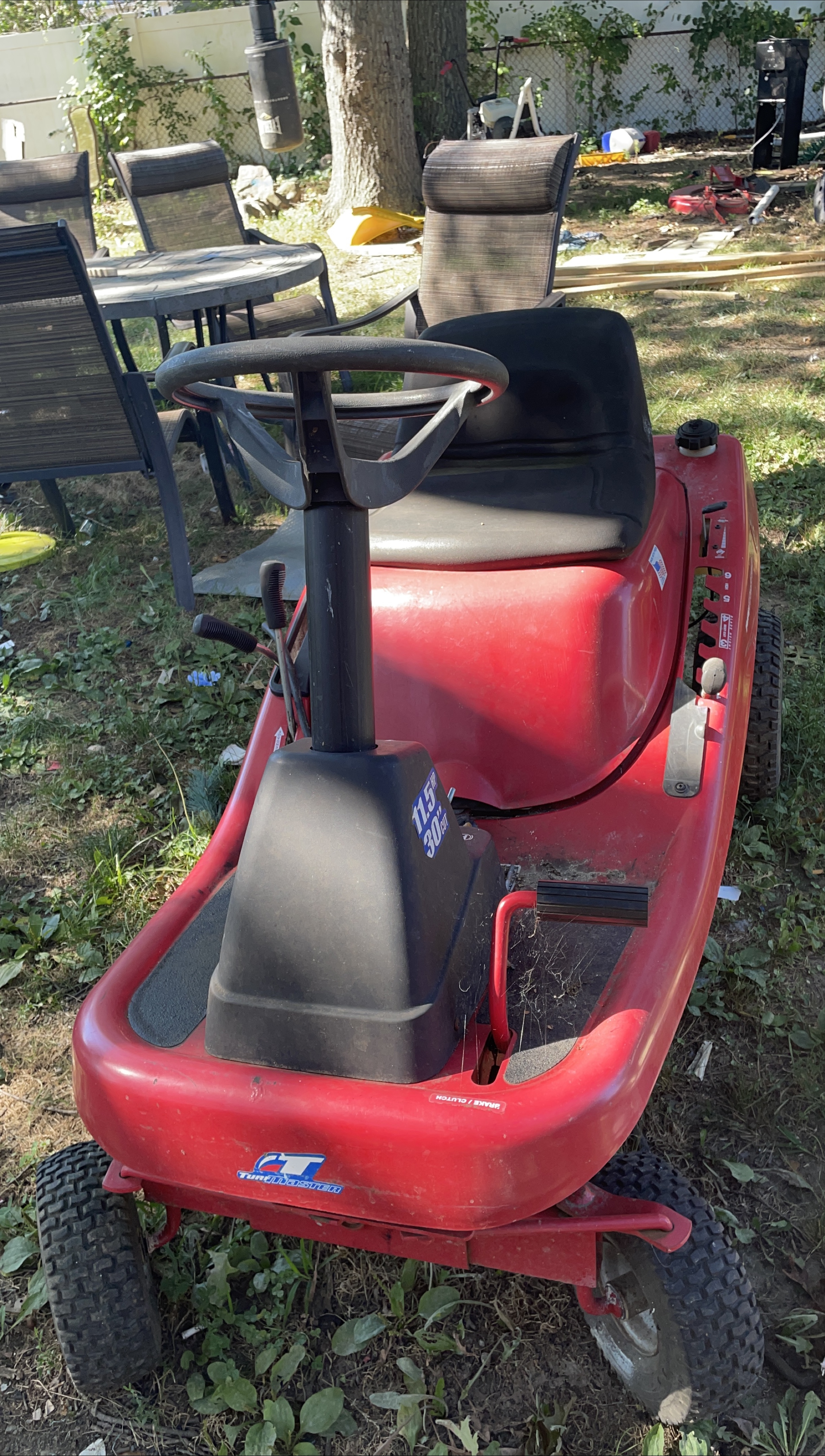 Turfmaster 11.5 HP 30" Cut Riding Lawn Mower thumbnail