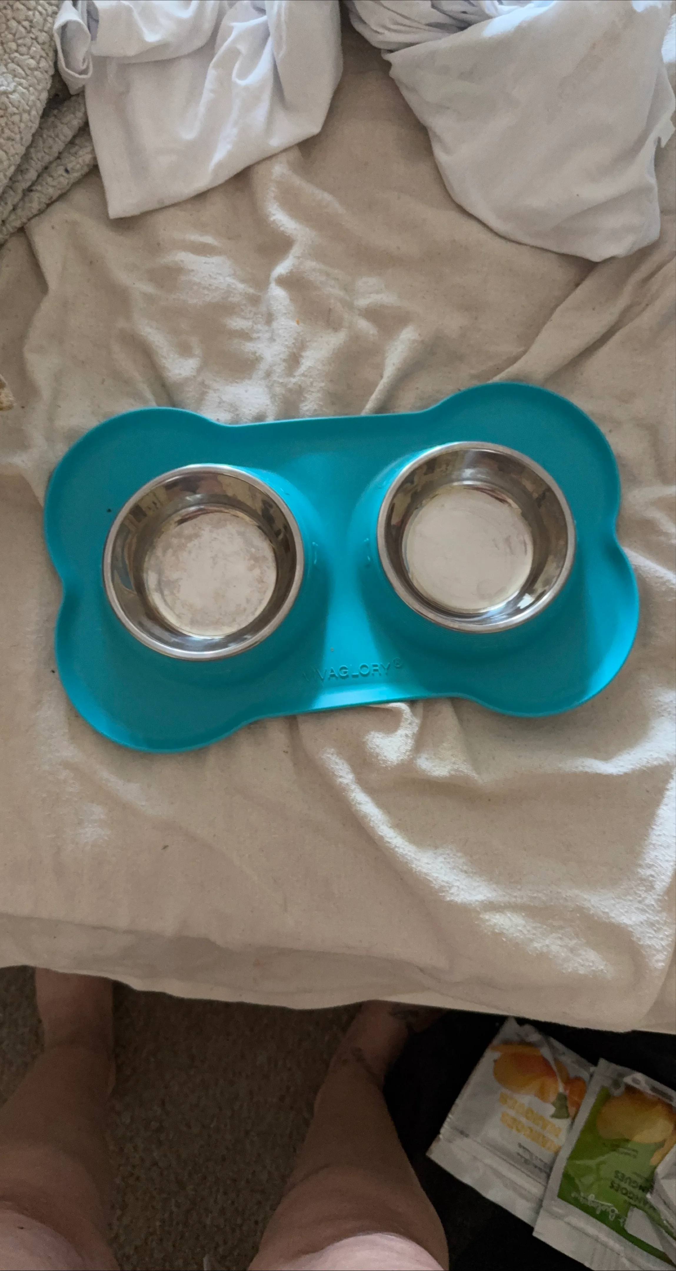 VagLory Dog Bowl with Bone-Shaped Mat