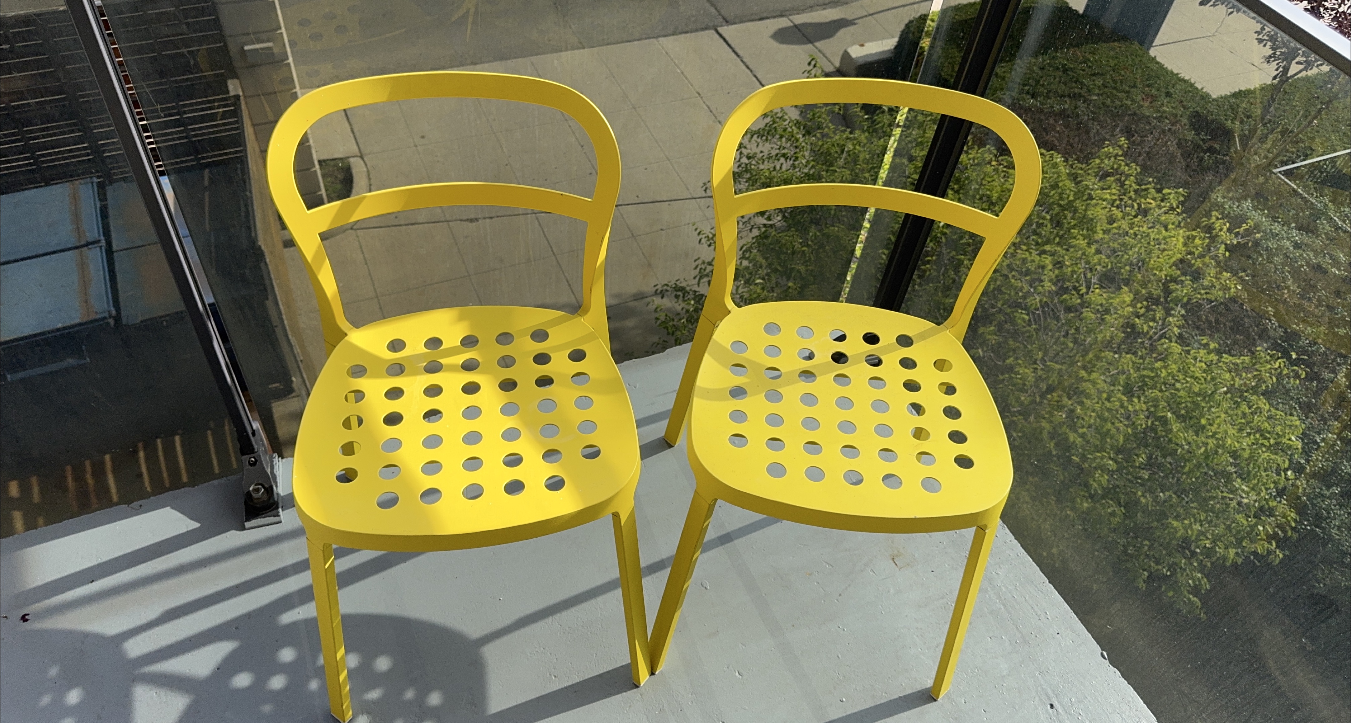 IKEA VÄSTANBY Yellow Chairs - Set of 2