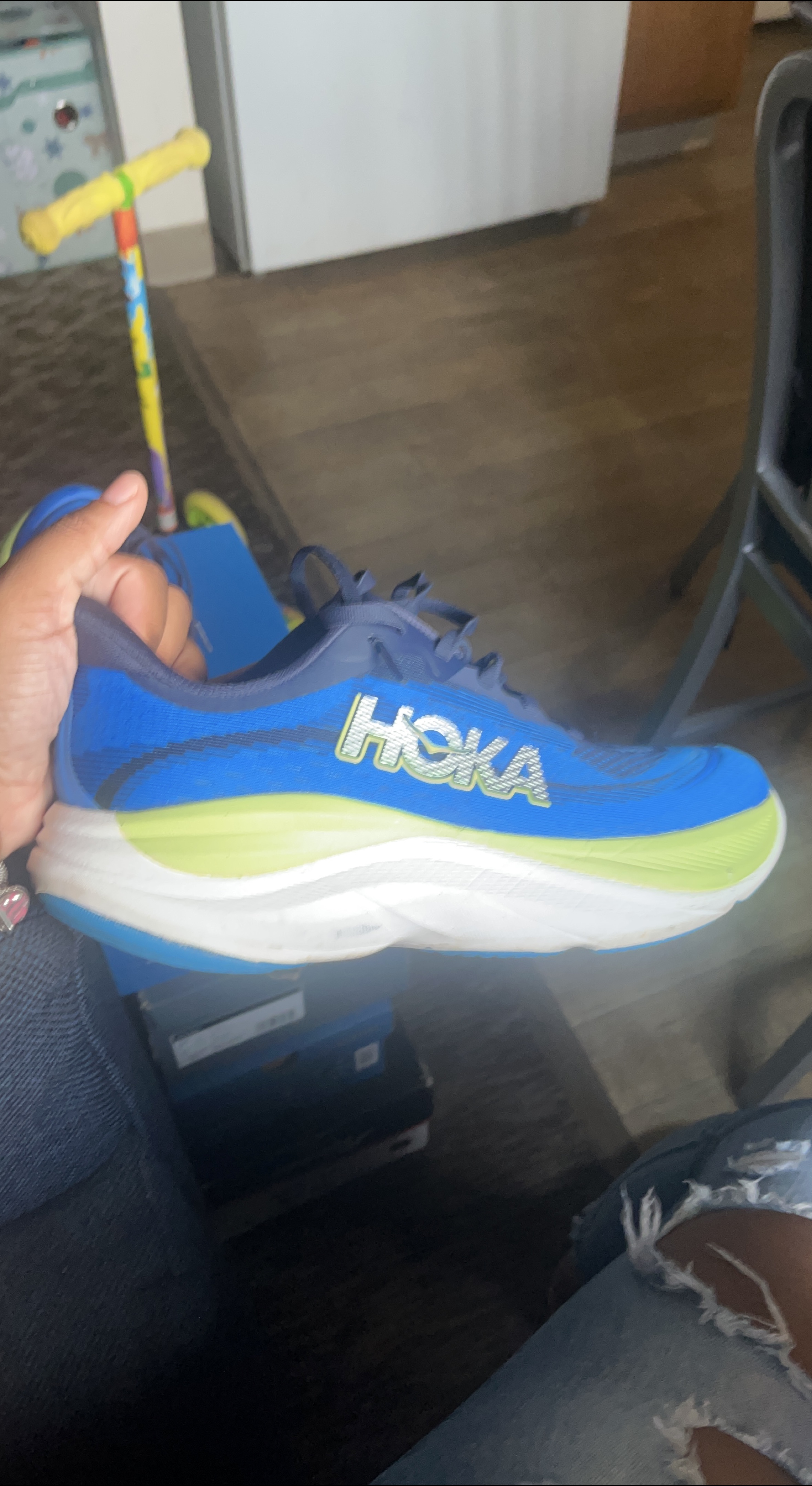 Hoka Mach 5 Blue/Green Running Shoes
