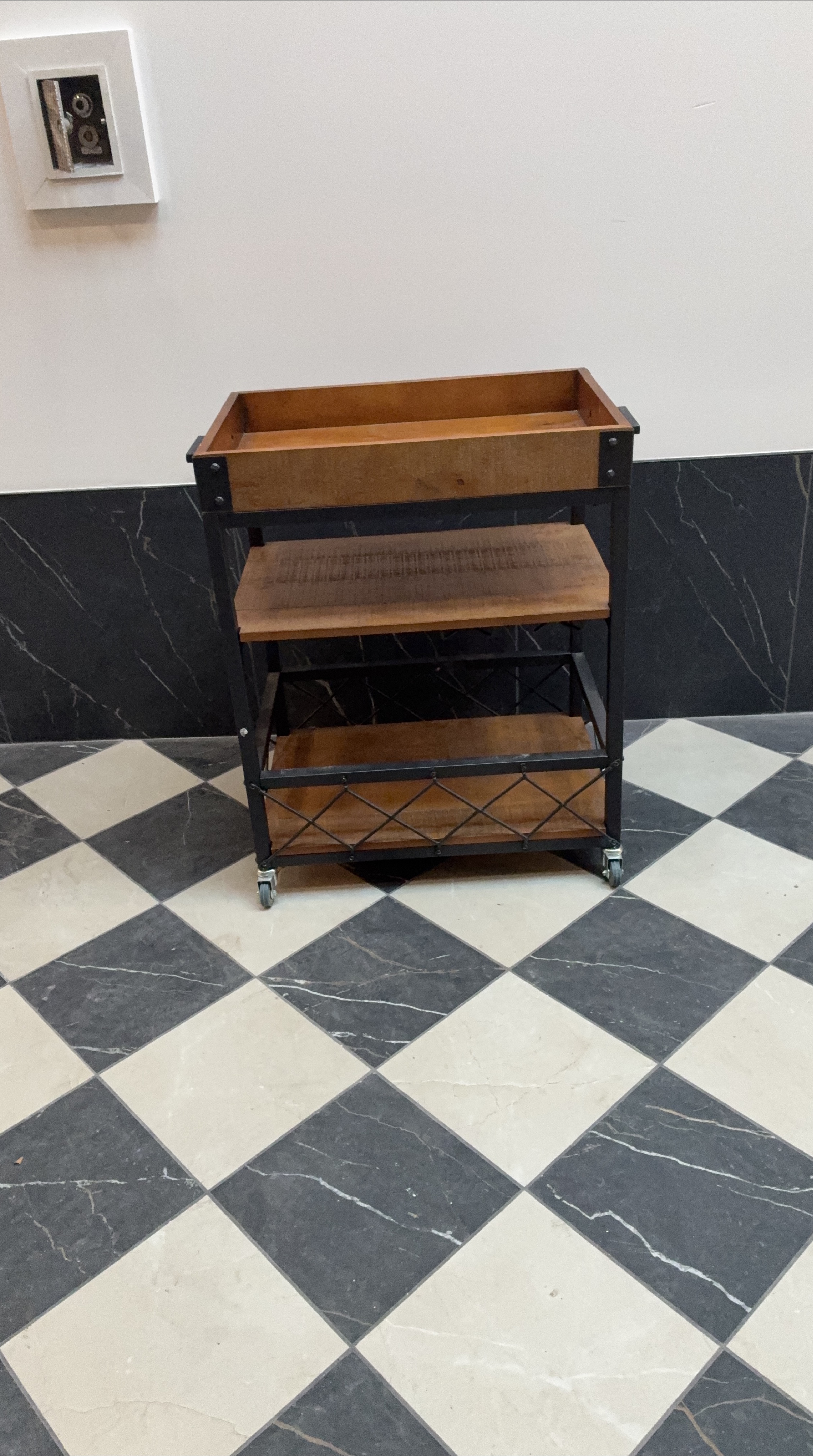 Rolling Wooden Bar Cart thumbnail