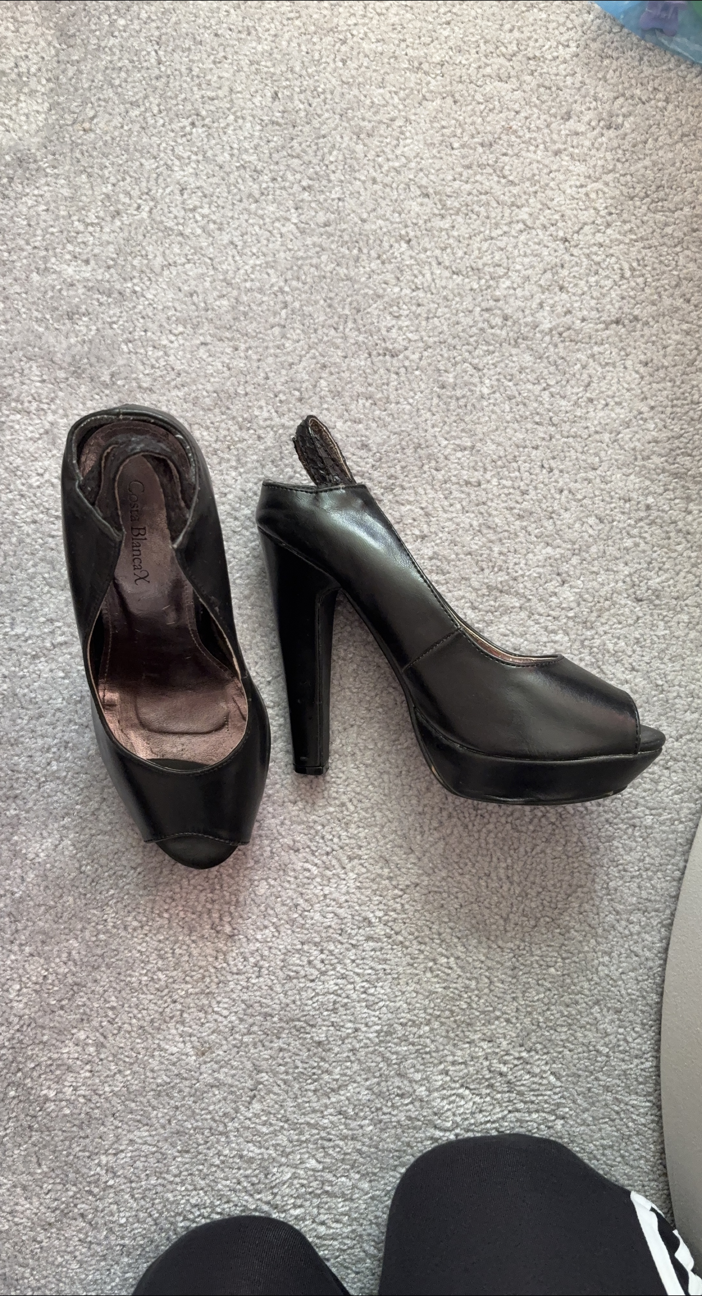 Costa Blanca Black Heels thumbnail