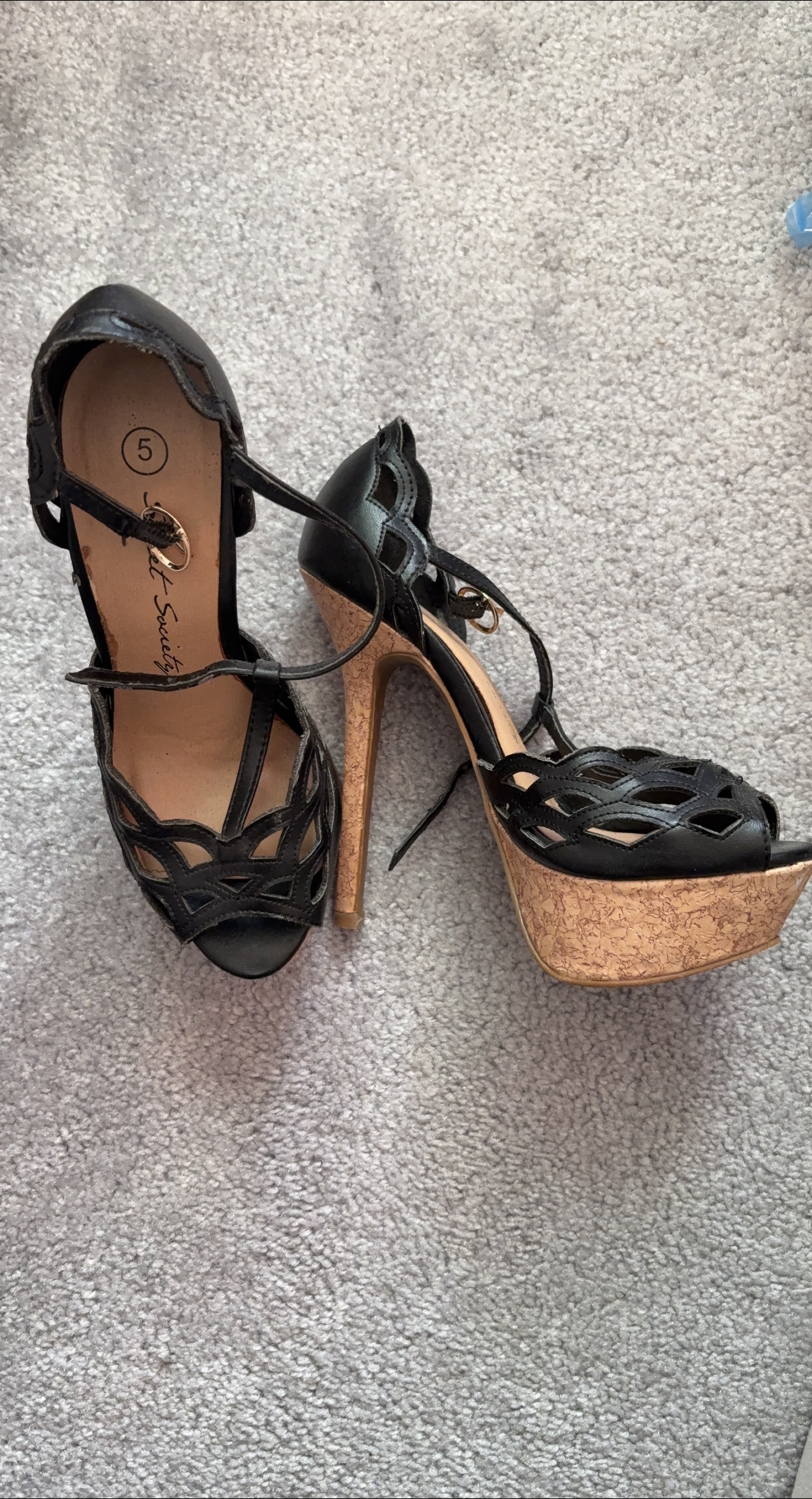 Sole Society Black Heels - Size 5 thumbnail
