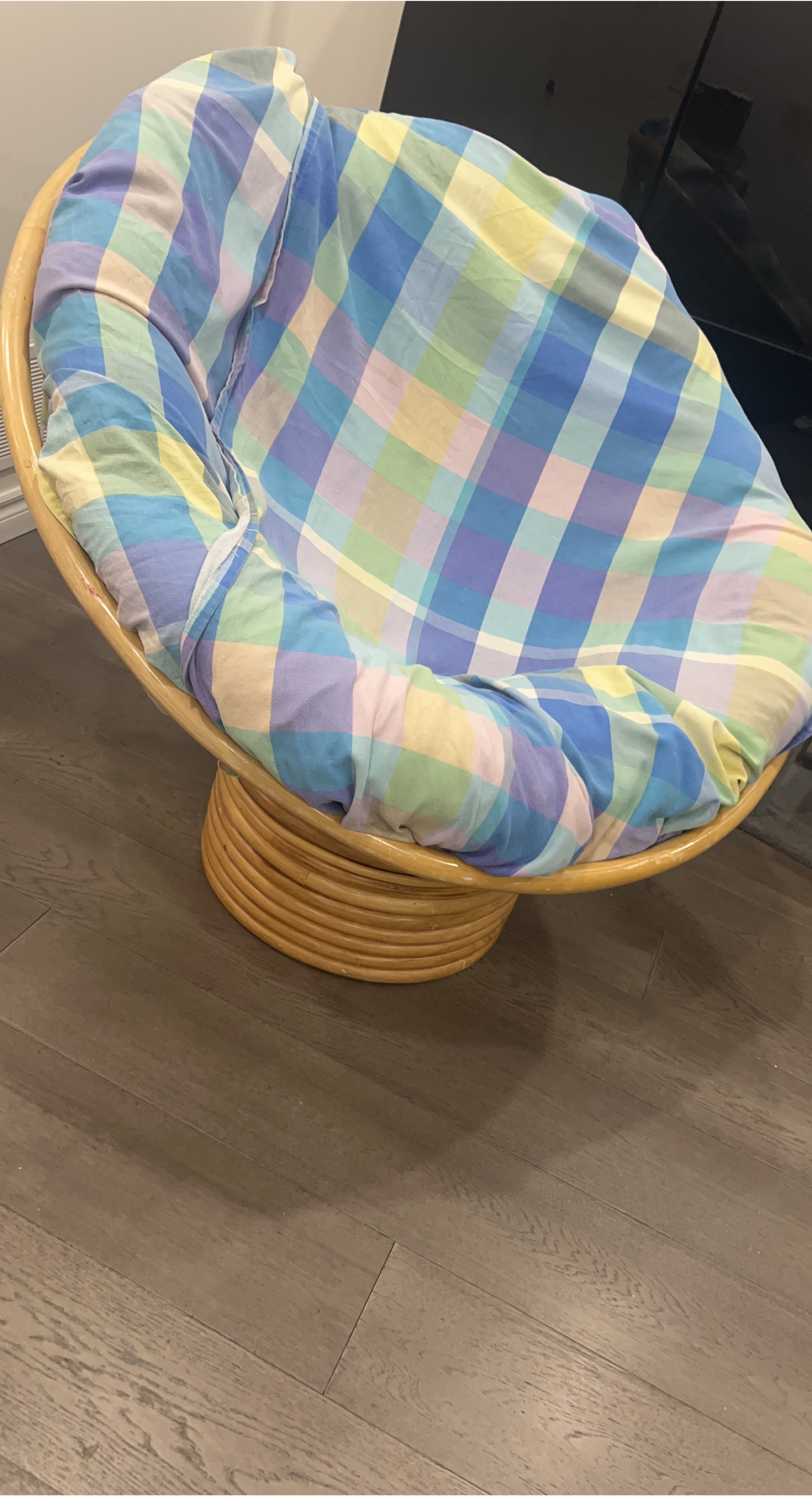 Rattan Papasan Chair with Cushion thumbnail
