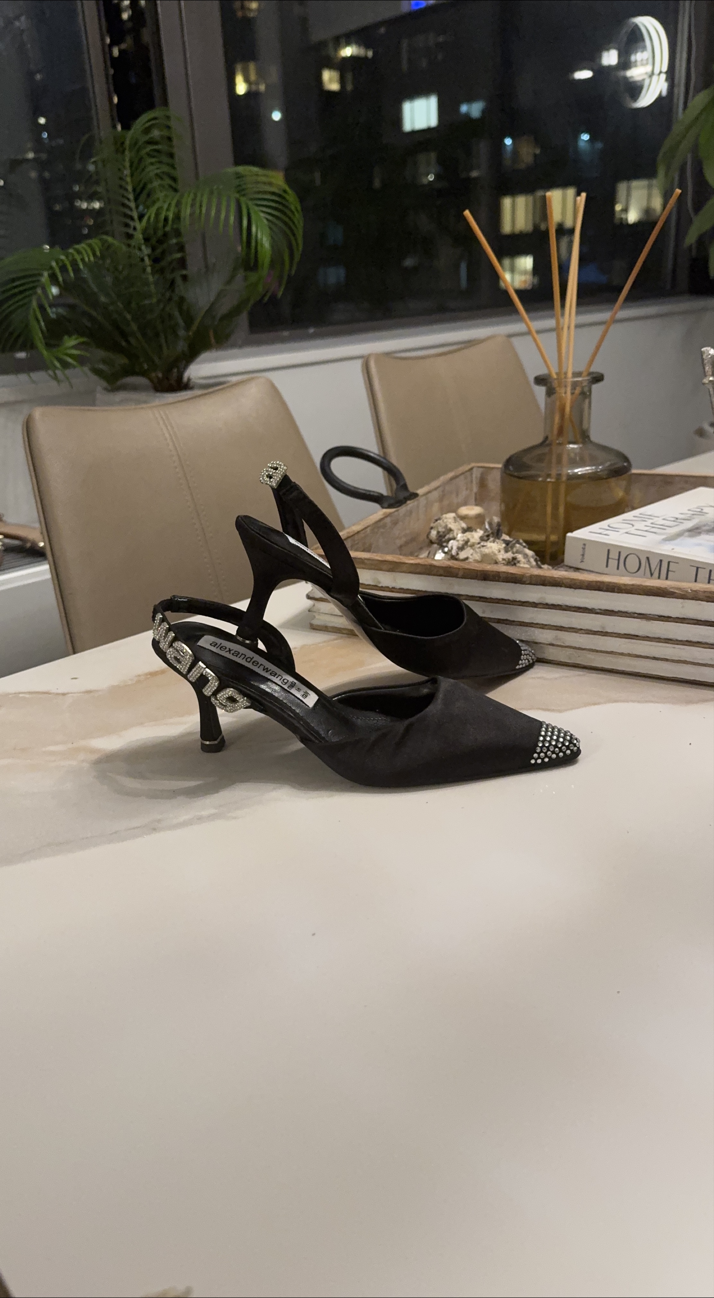 Alexander Wang Black Slingback Heels thumbnail