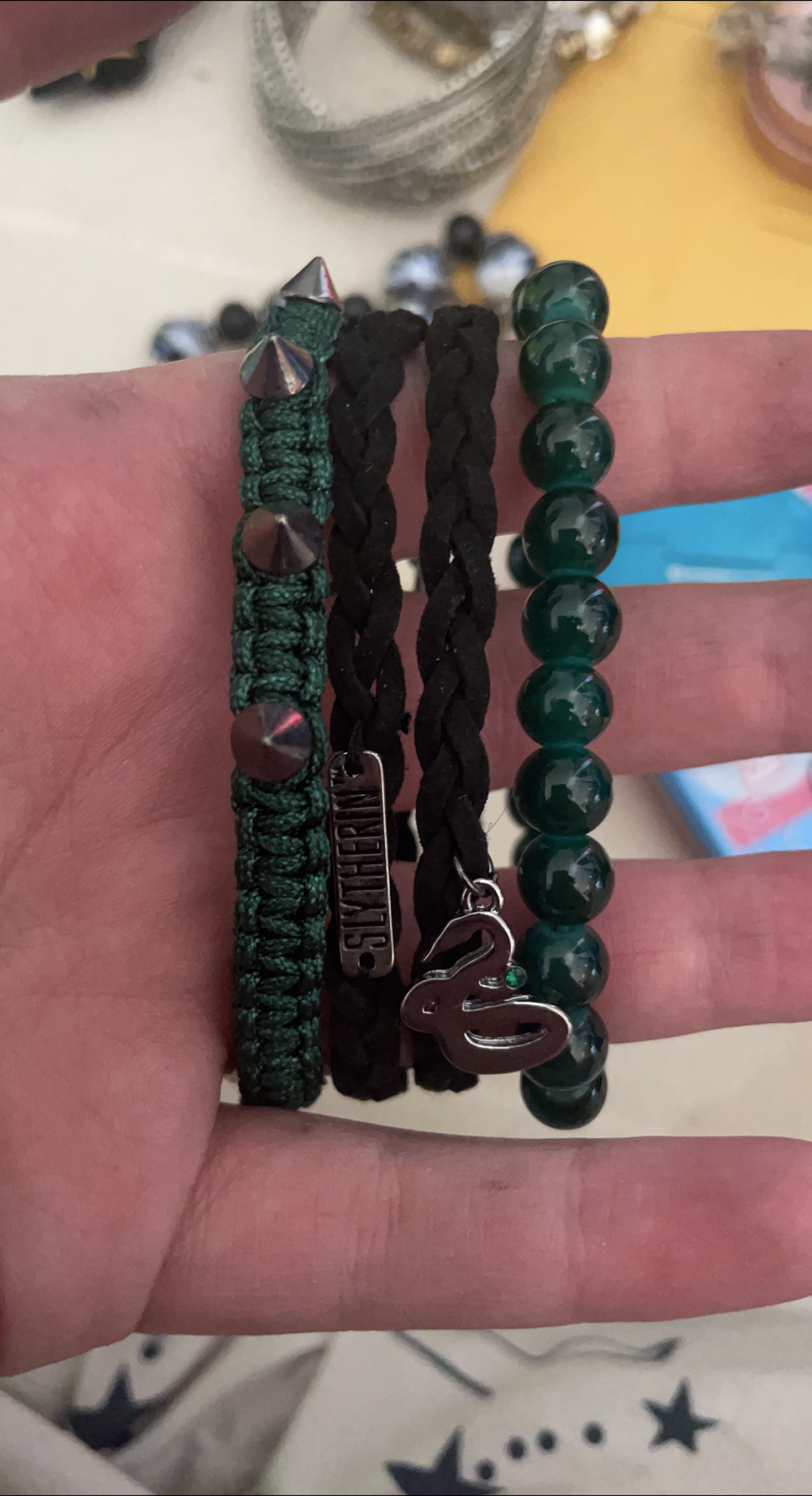 Harry Potter Slytherin Bracelet Set thumbnail