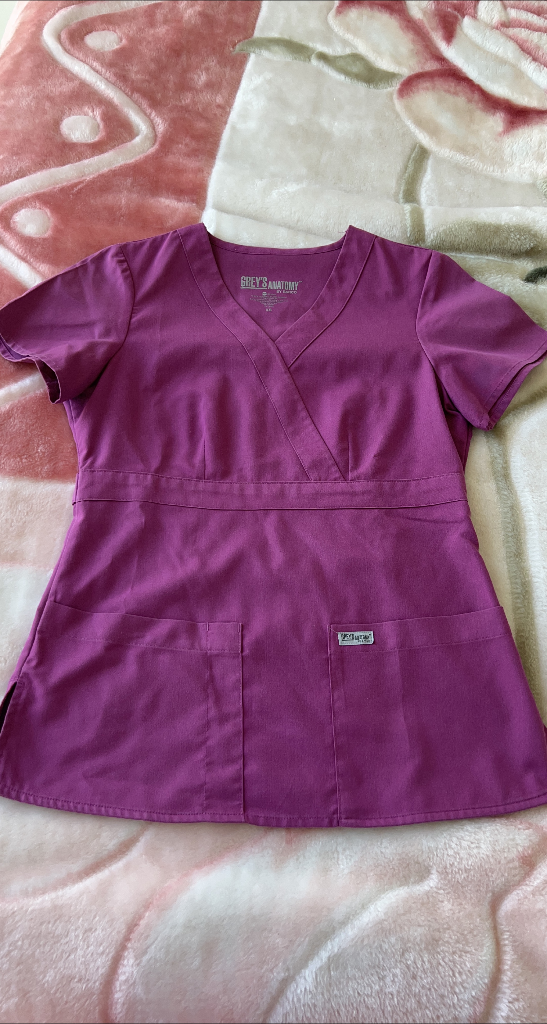 Grey's Anatomy XS Scrub Top - Magenta thumbnail