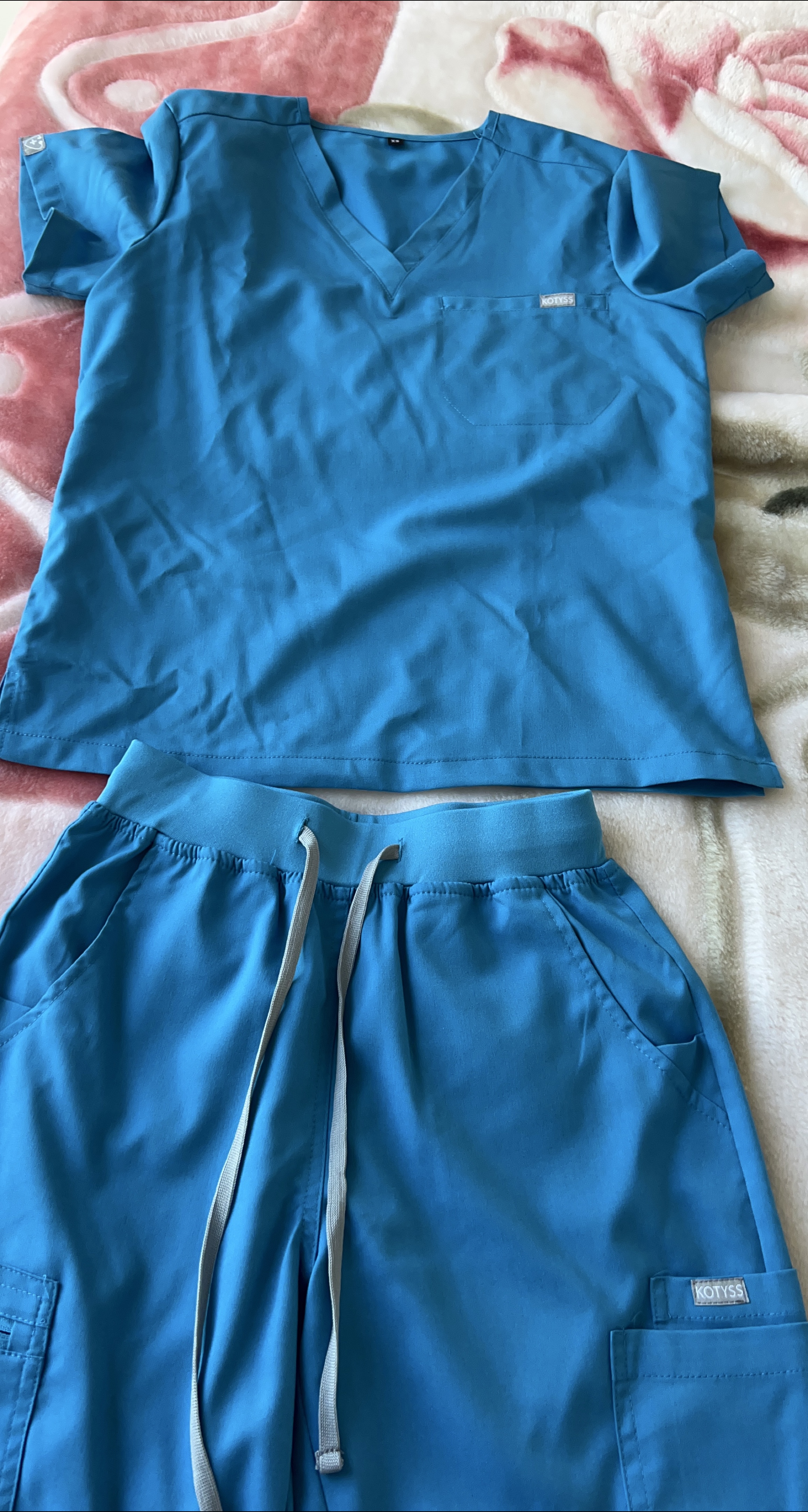 KOTYSS XS Blue Scrub Set - Top & Bottom thumbnail