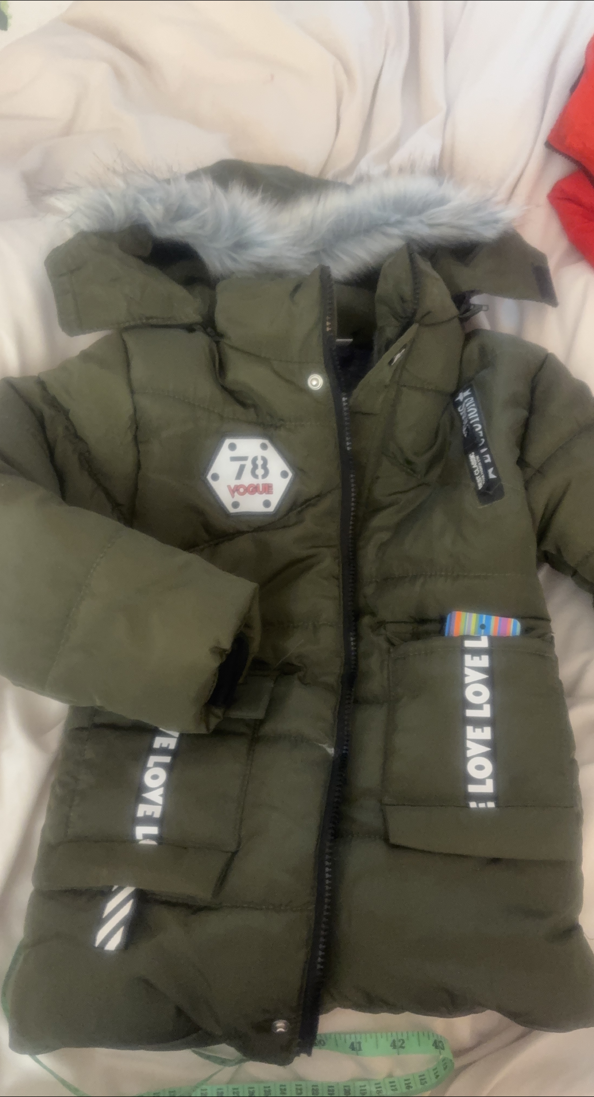 New Olive Green Puffer Jacket thumbnail