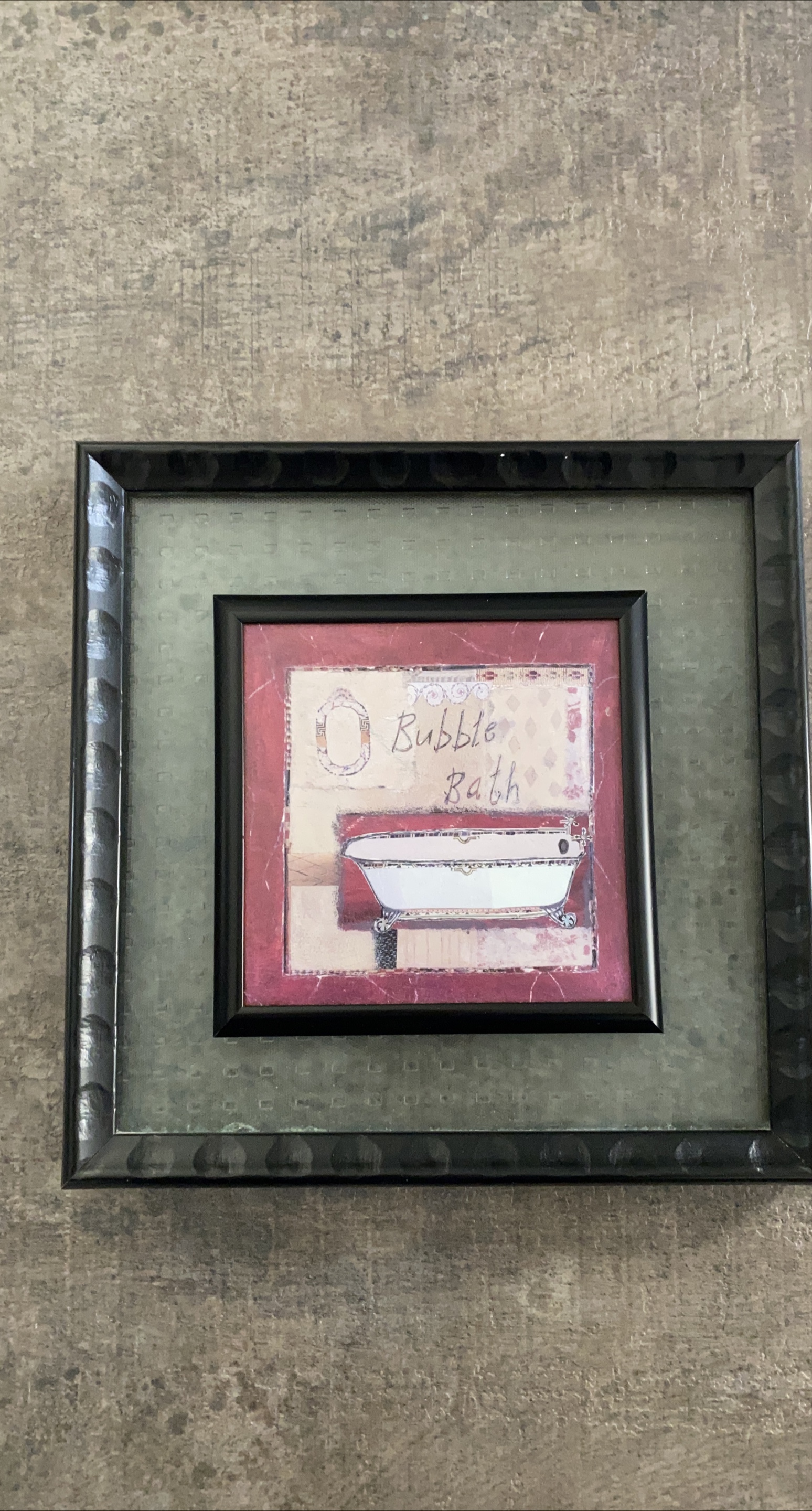 Framed "Bubble Bath" Bathtub Art