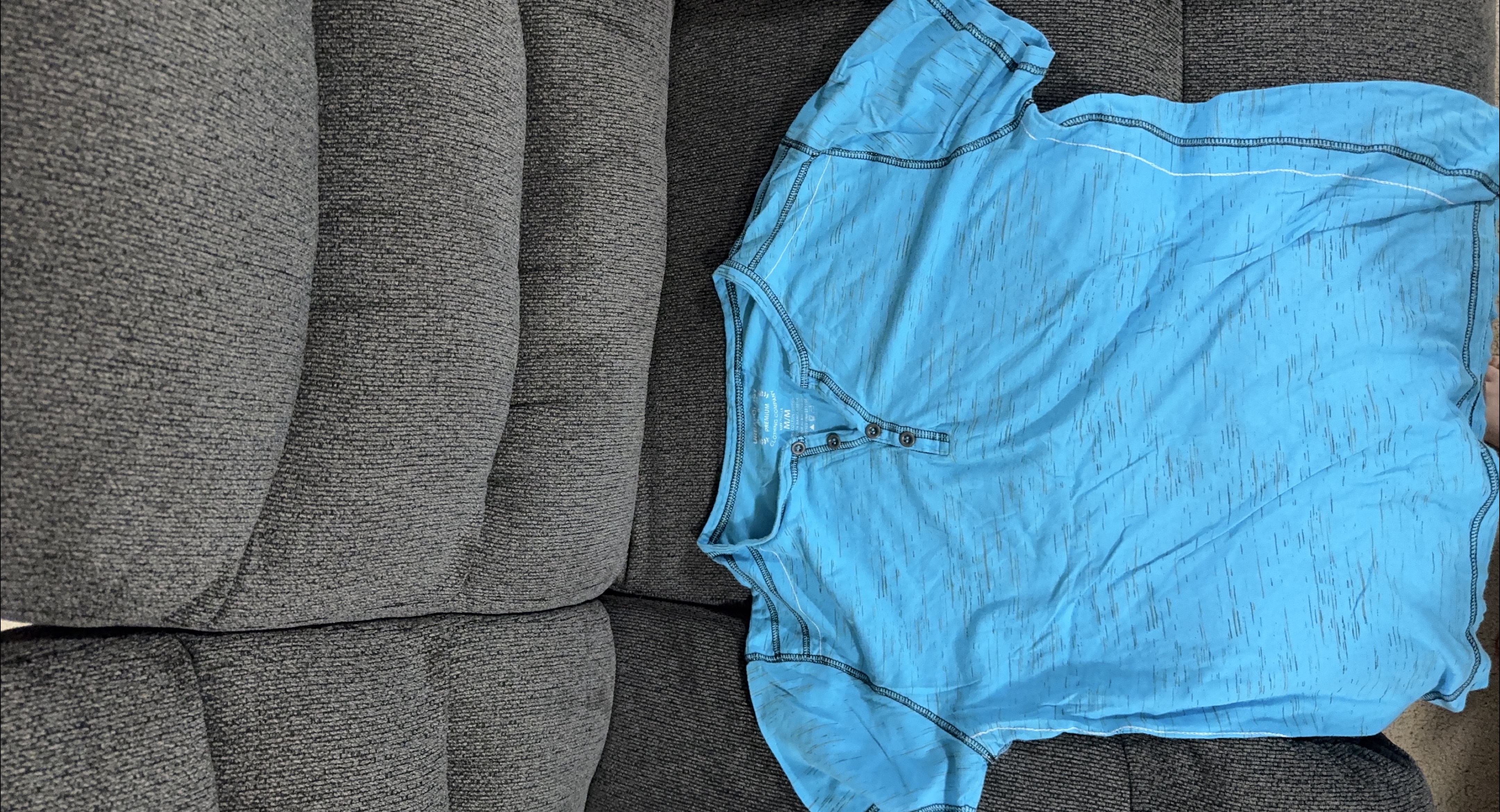 Urban Outfitters Blue Henley - Size M thumbnail
