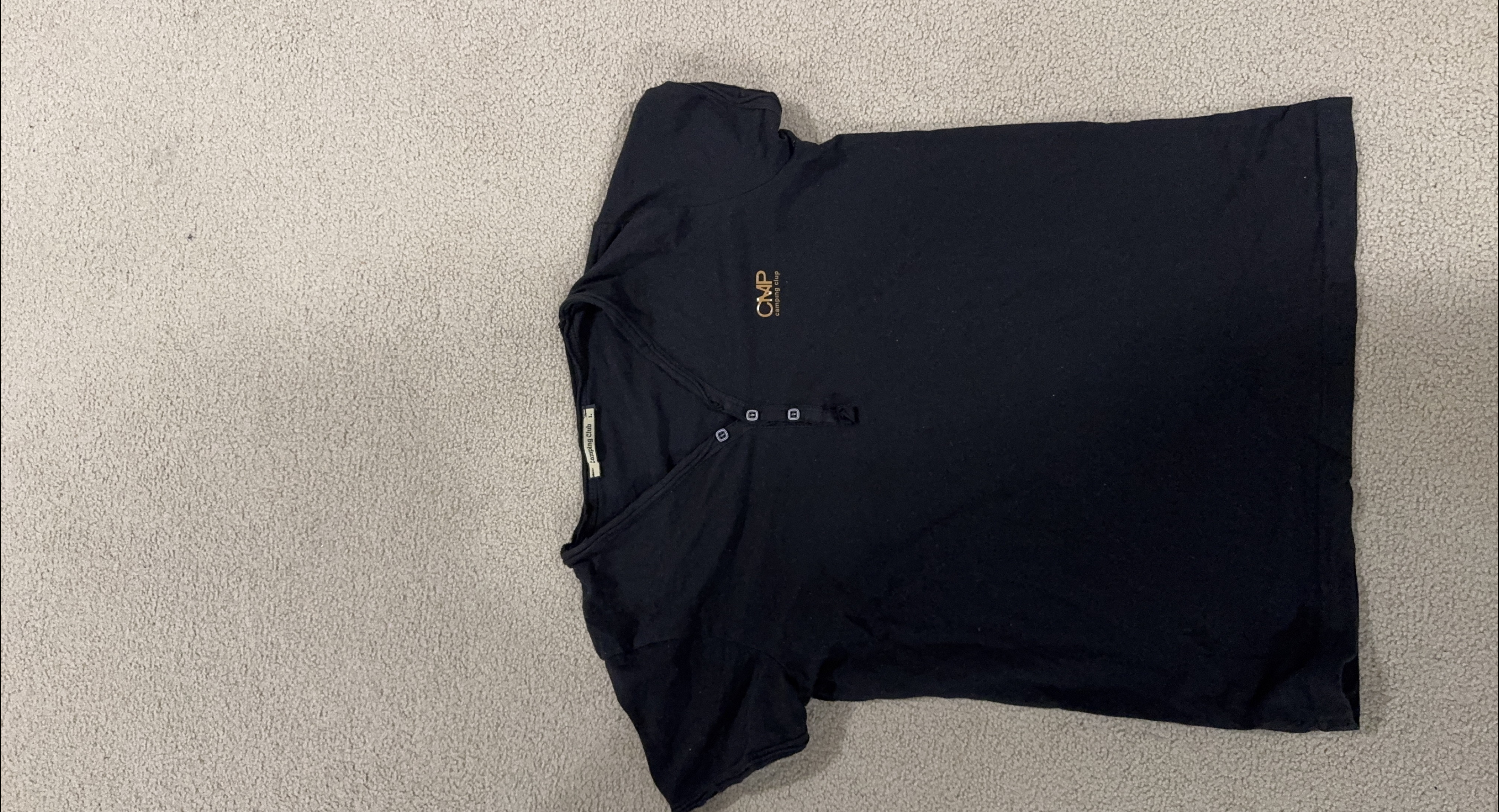 CMP Camping Club Black T-Shirt - Size L thumbnail