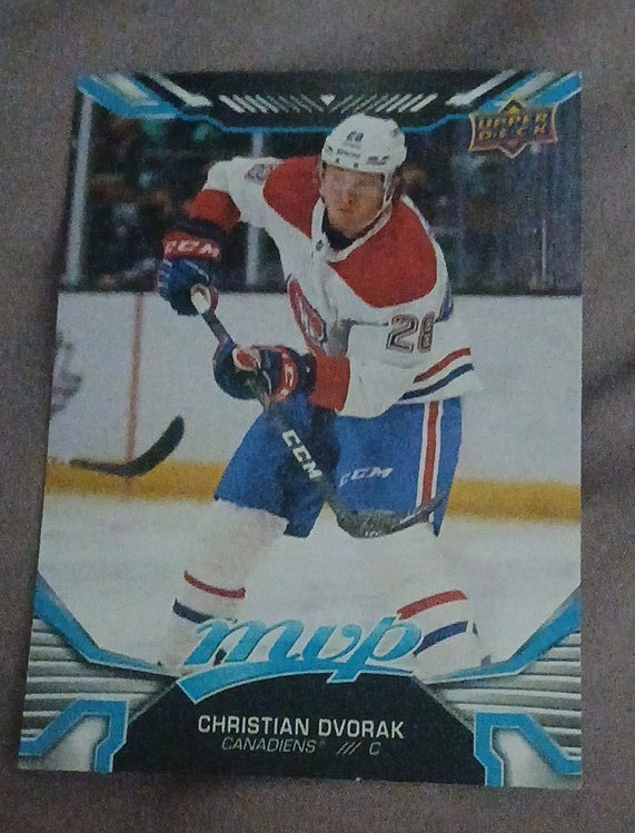 Christian Dvorak Upper Deck MVP Hockey Card thumbnail