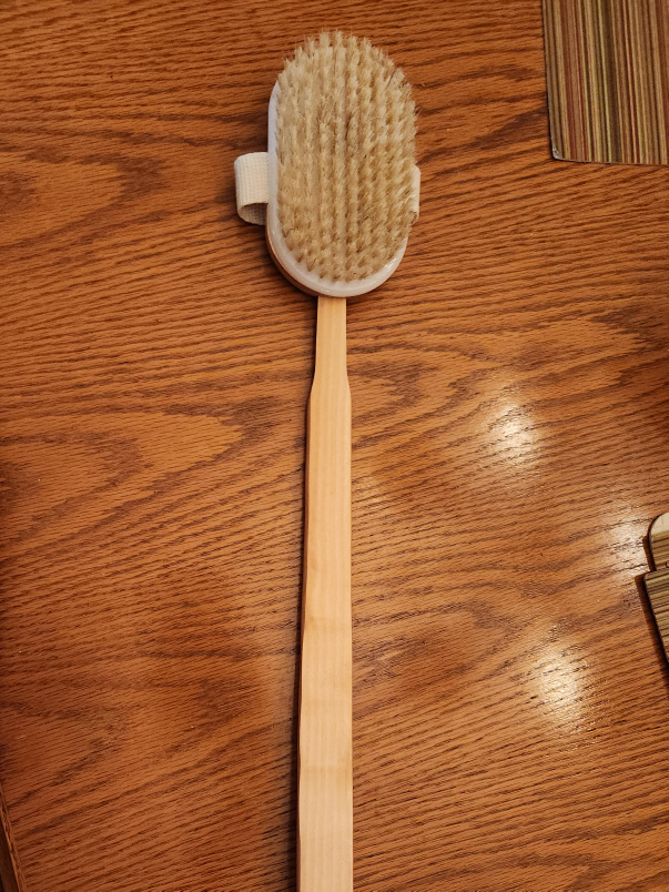 Wooden Bath Brush with Long Handle thumbnail