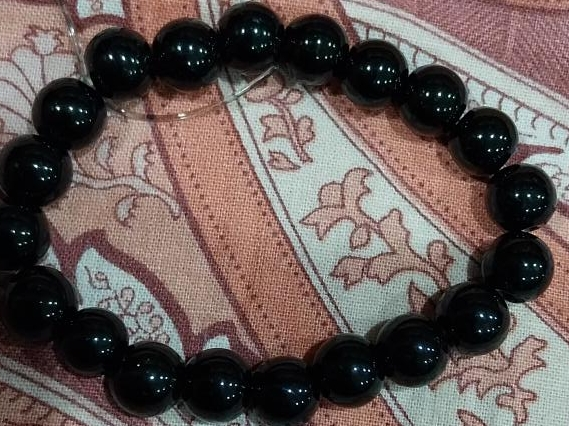 Black Bead Bracelet