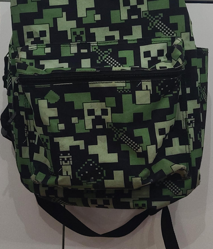 Minecraft Creeper Pattern Backpack thumbnail