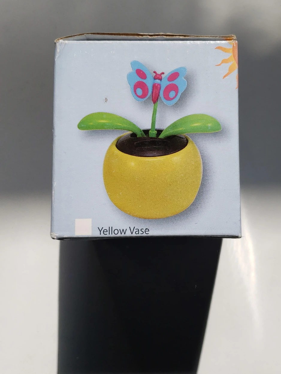 Yellow Vase Solar Powered Dancing Butterfly thumbnail
