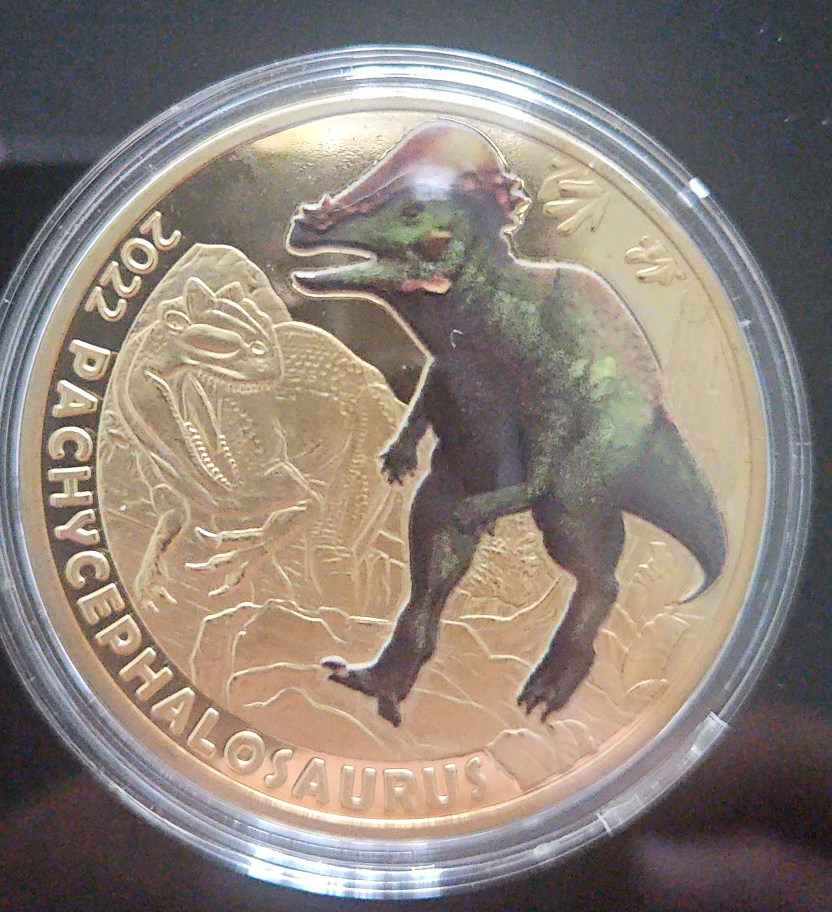 2022 Pachycephalosaurus Gold Plated Coin thumbnail