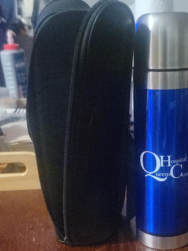 Queens Hospital Center Blue Thermos with Case image indicator(1)