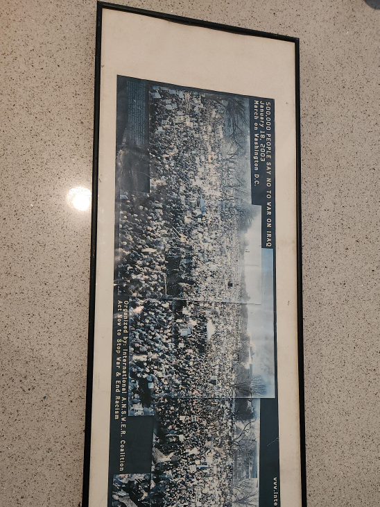 Framed '500,000 People Say No to War on Iraq' Print thumbnail