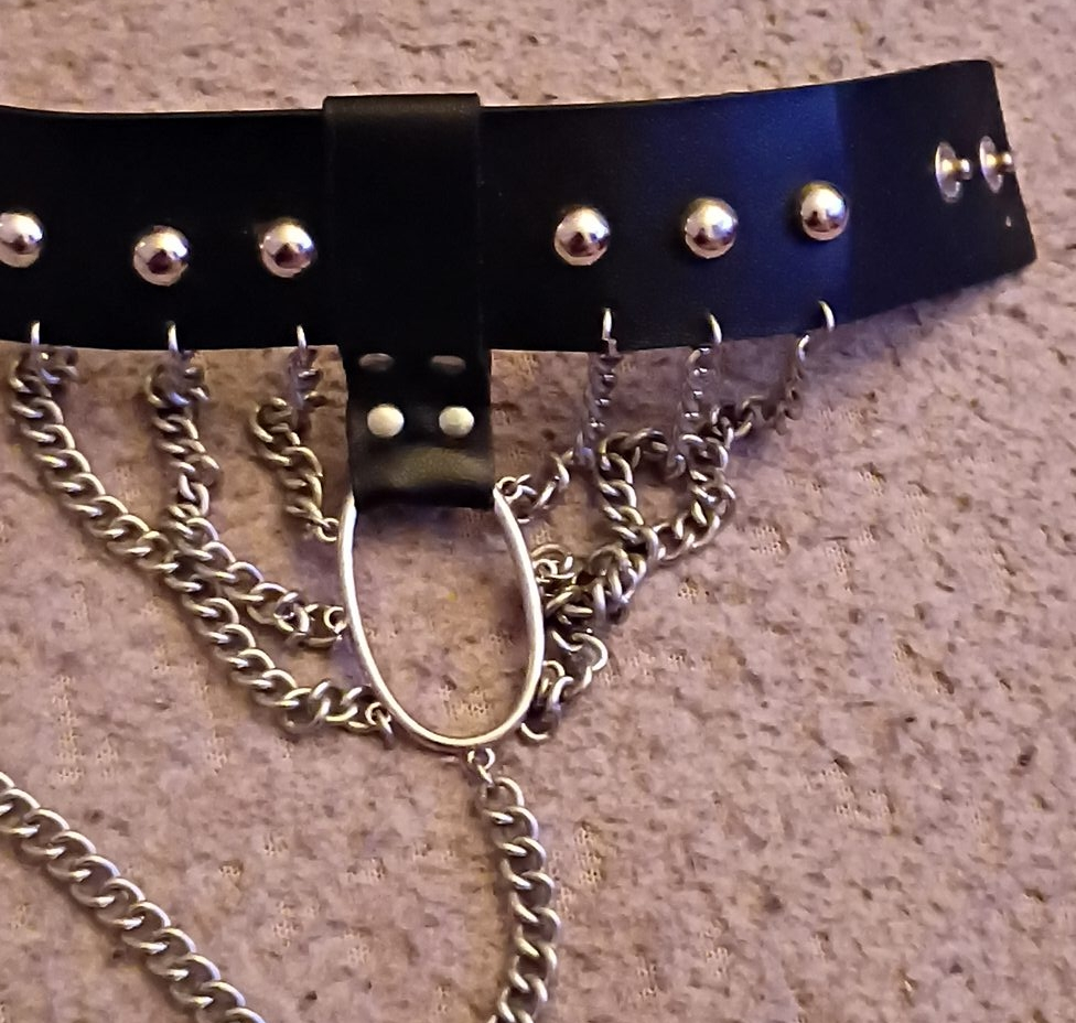 Black Choker with Silver Chains thumbnail