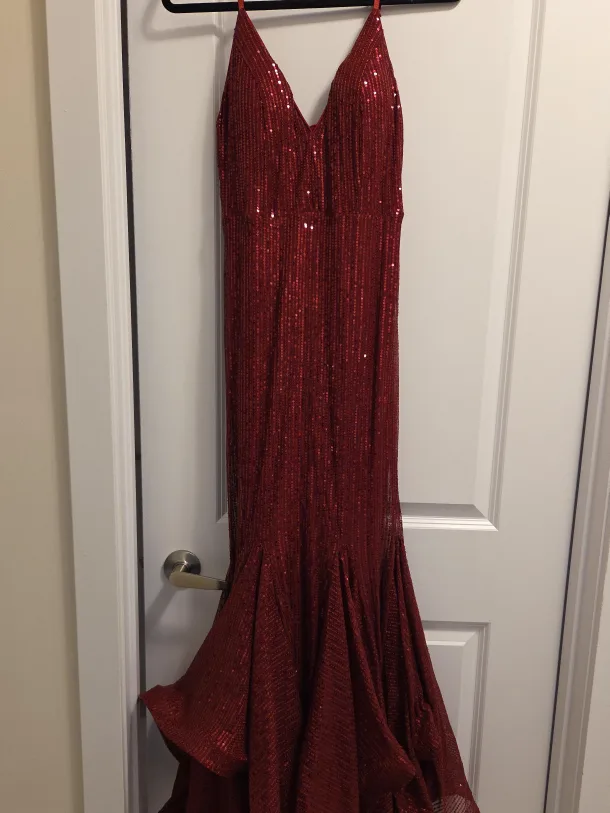 Red Sequin Formal Dress