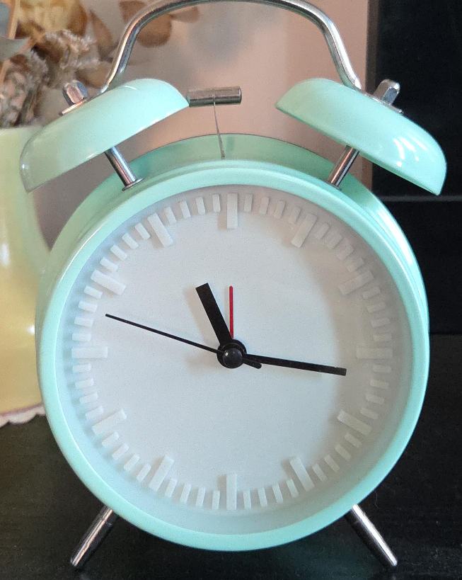 cute mint green alarm clock
