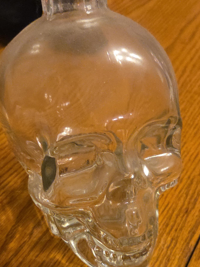Skull Shaped Glass Bottle thumbnail