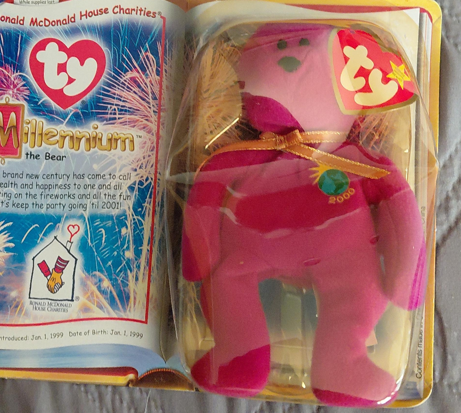 New TY Millennium the Bear Beanie Baby thumbnail