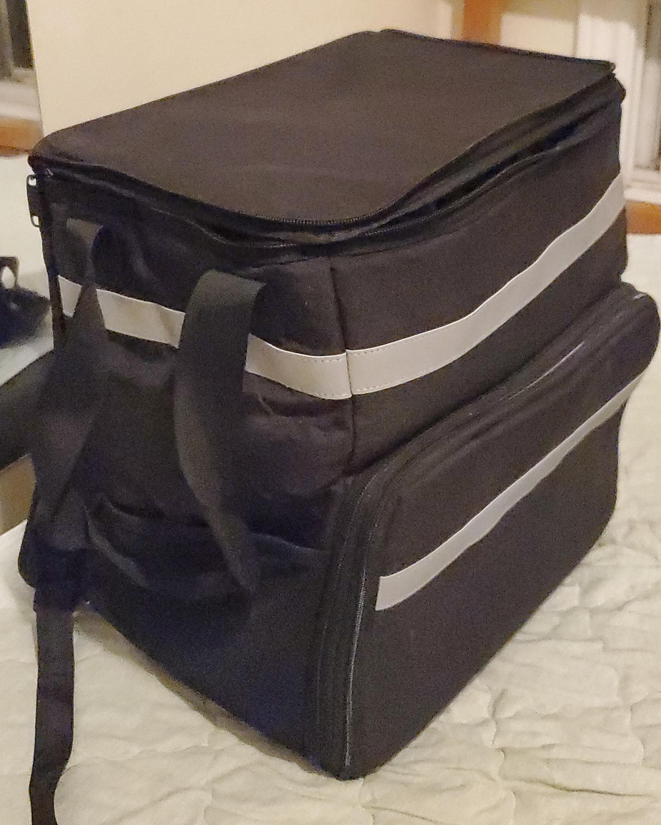 Insulated Food Delivery Backpack - Black