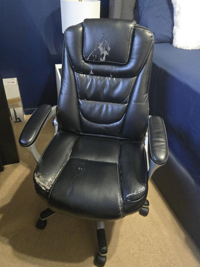 Black Leather Office Chair thumbnail