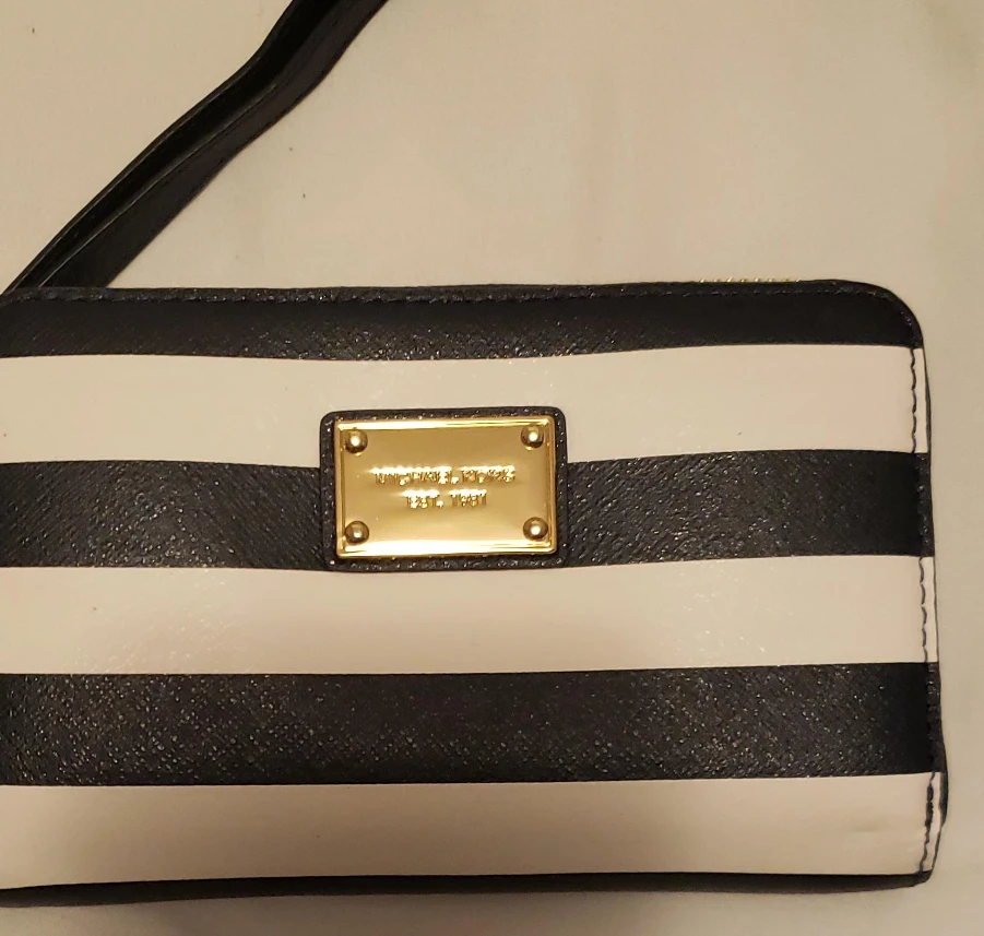Michael Kors Striped Wristlet Wallet