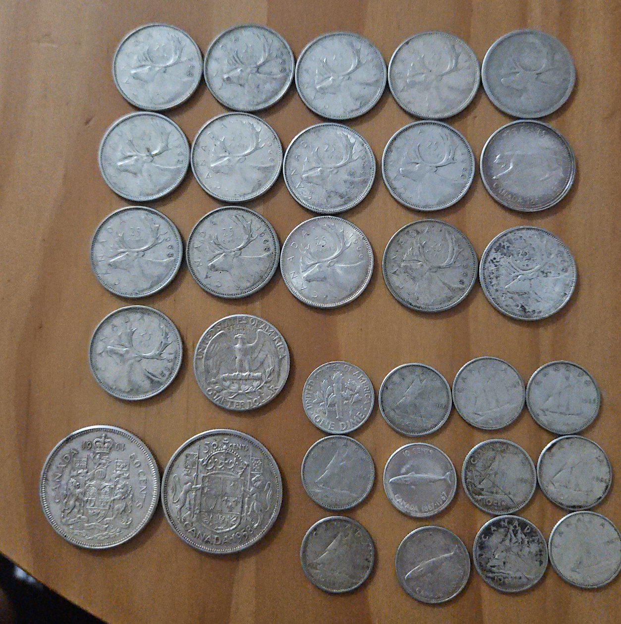 silver Canadian & US Coins Lot thumbnail