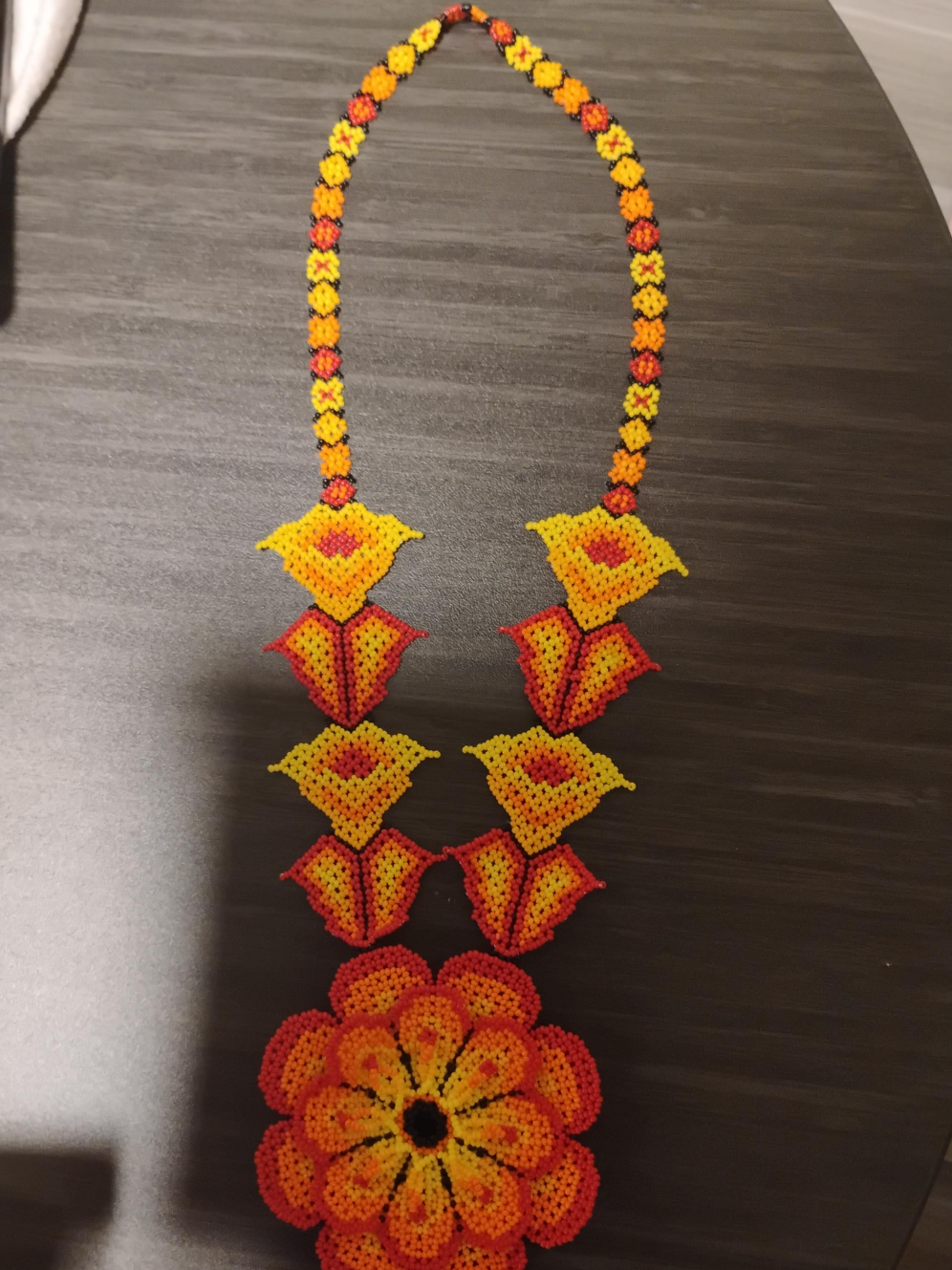 Handmade Huichol Beaded Flower Garland