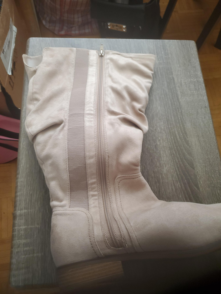 Addition Elle Beige Boots - Size 11w