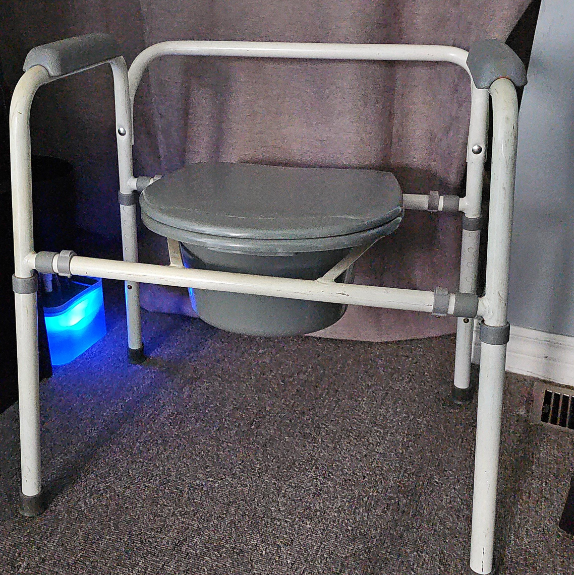 Grey Commode Chair thumbnail