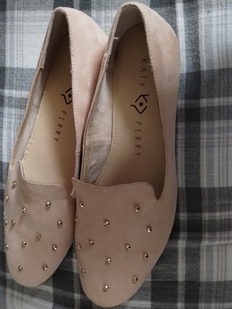 Katy Perry Blush Pink Studded Flats thumbnail