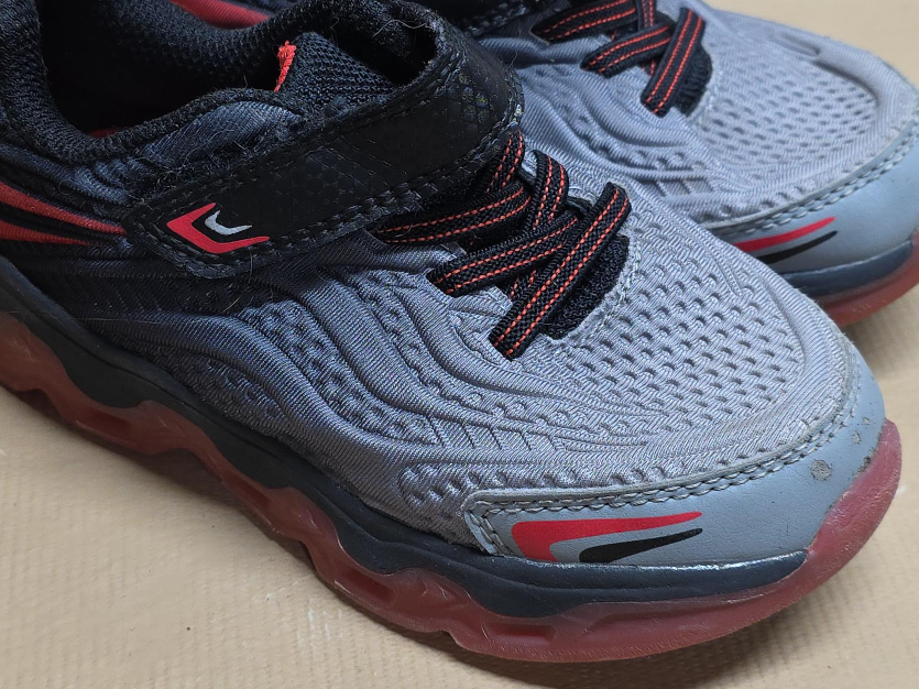 Grey & Red Toddler Sneakers - Size 10 thumbnail