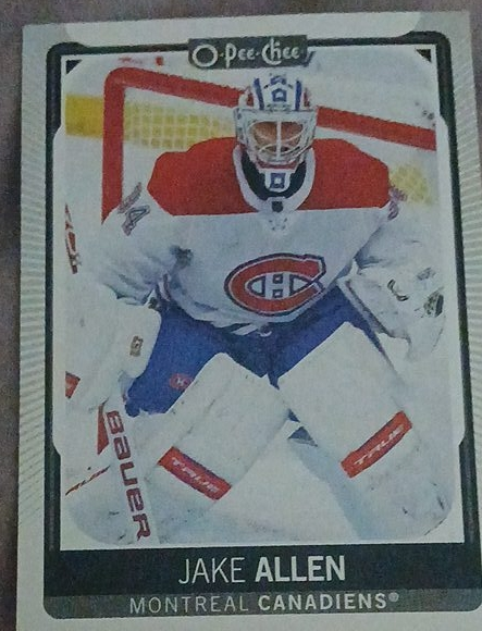 O-Pee-Chee Jake Allen Montreal Canadiens Hockey Card thumbnail