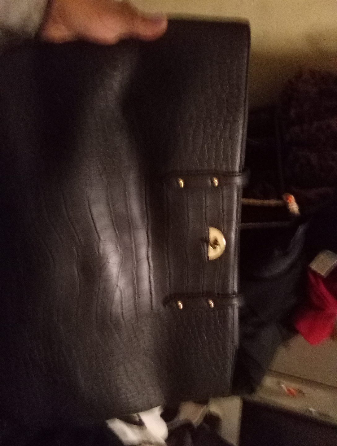 Black Leather Satchel image indicator(1)