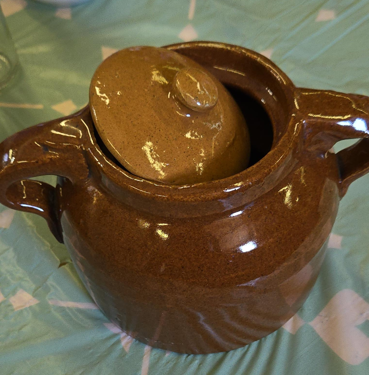 Brown Ceramic Pot with Lid thumbnail