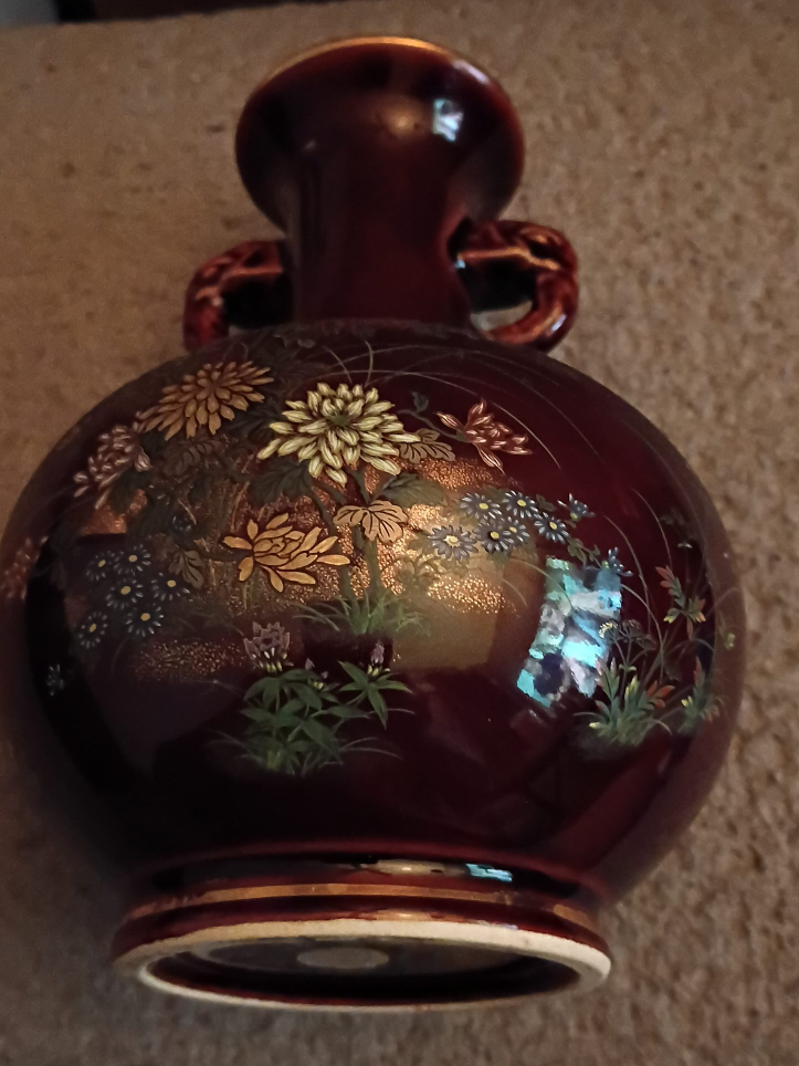 Burgundy Floral Vase thumbnail