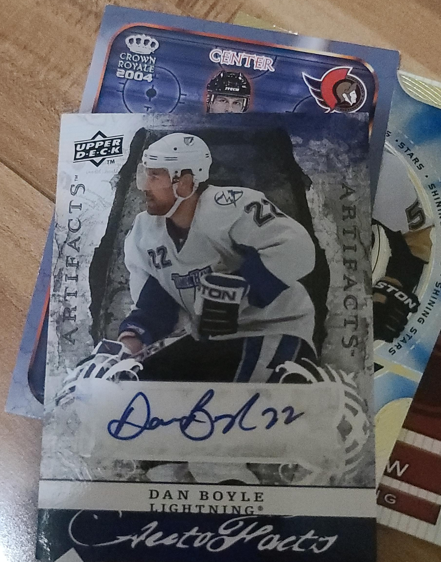 Dan Boyle Lightning Auto Facts Hockey Card