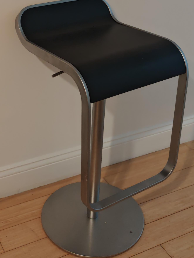 Black & Silver Bar Stool thumbnail